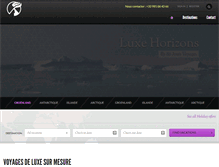 Tablet Screenshot of luxehorizonsvoyages.com